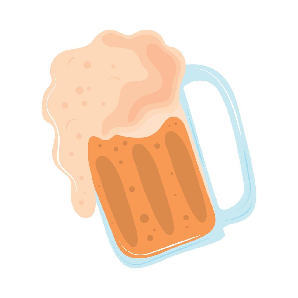 dibujos animados de vaso de cerveza vector