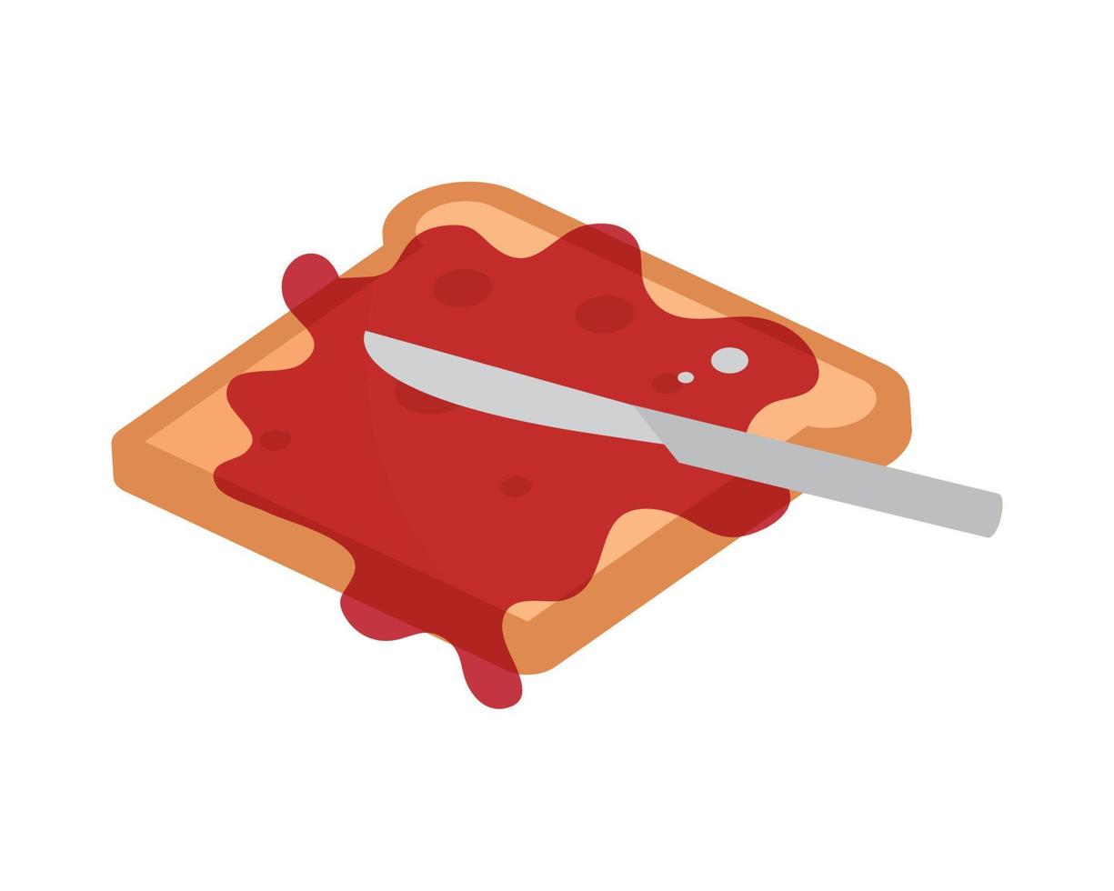 bread with jam vector