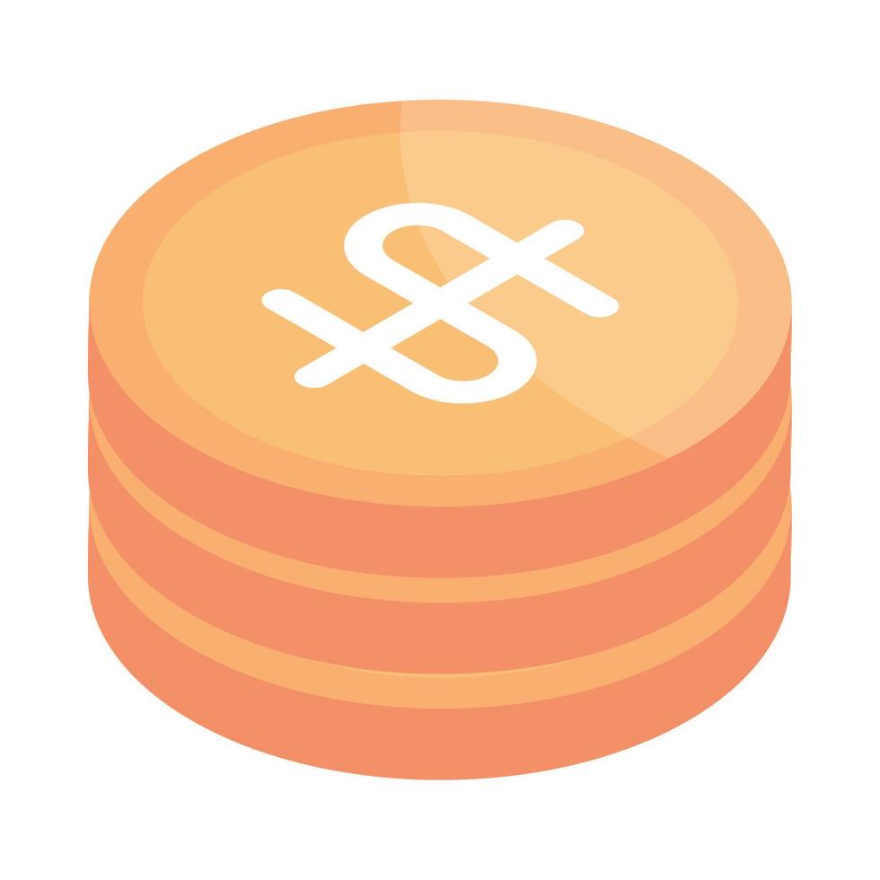 coins money icon vector