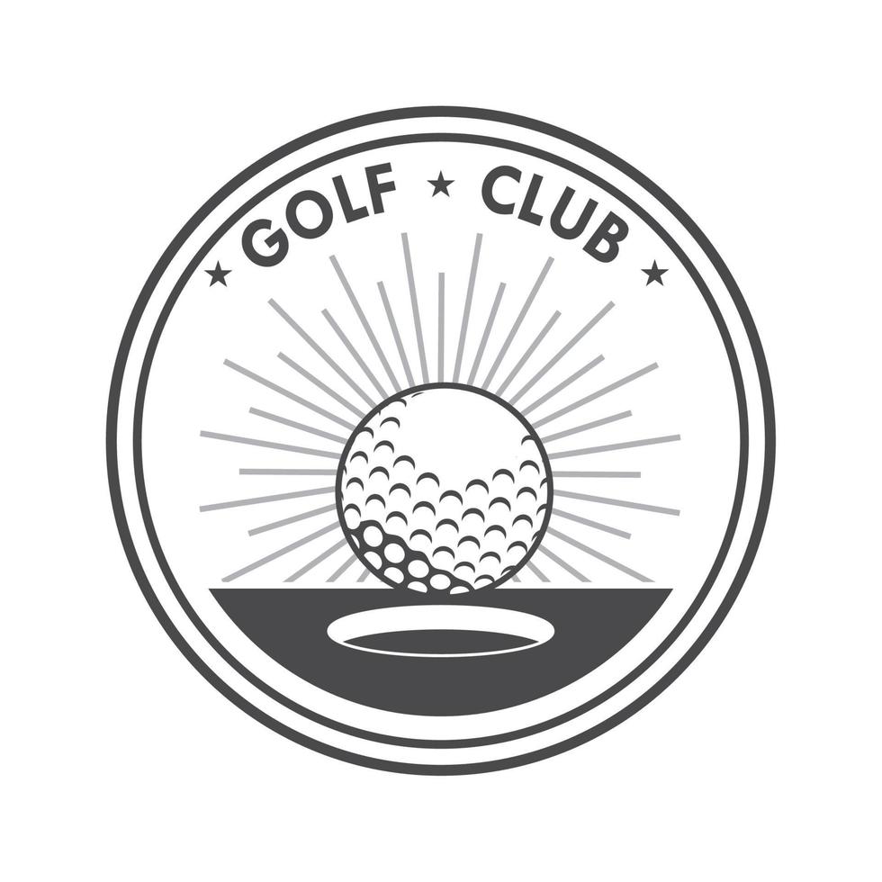 insignia redonda del club de golf vector