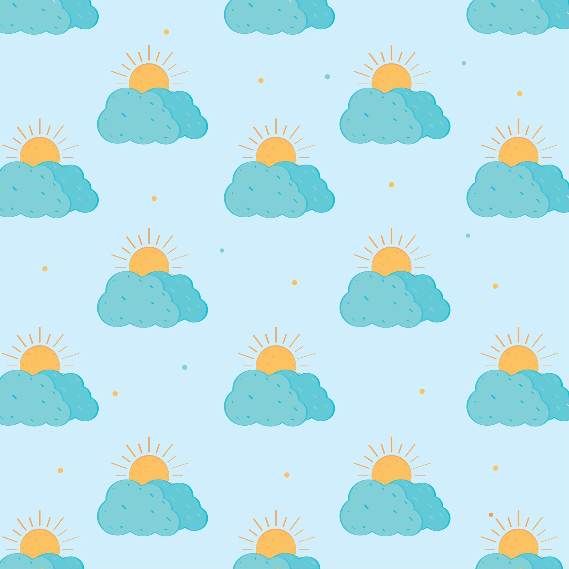 sun and clouds pattern 10461576 Vector Art at Vecteezy