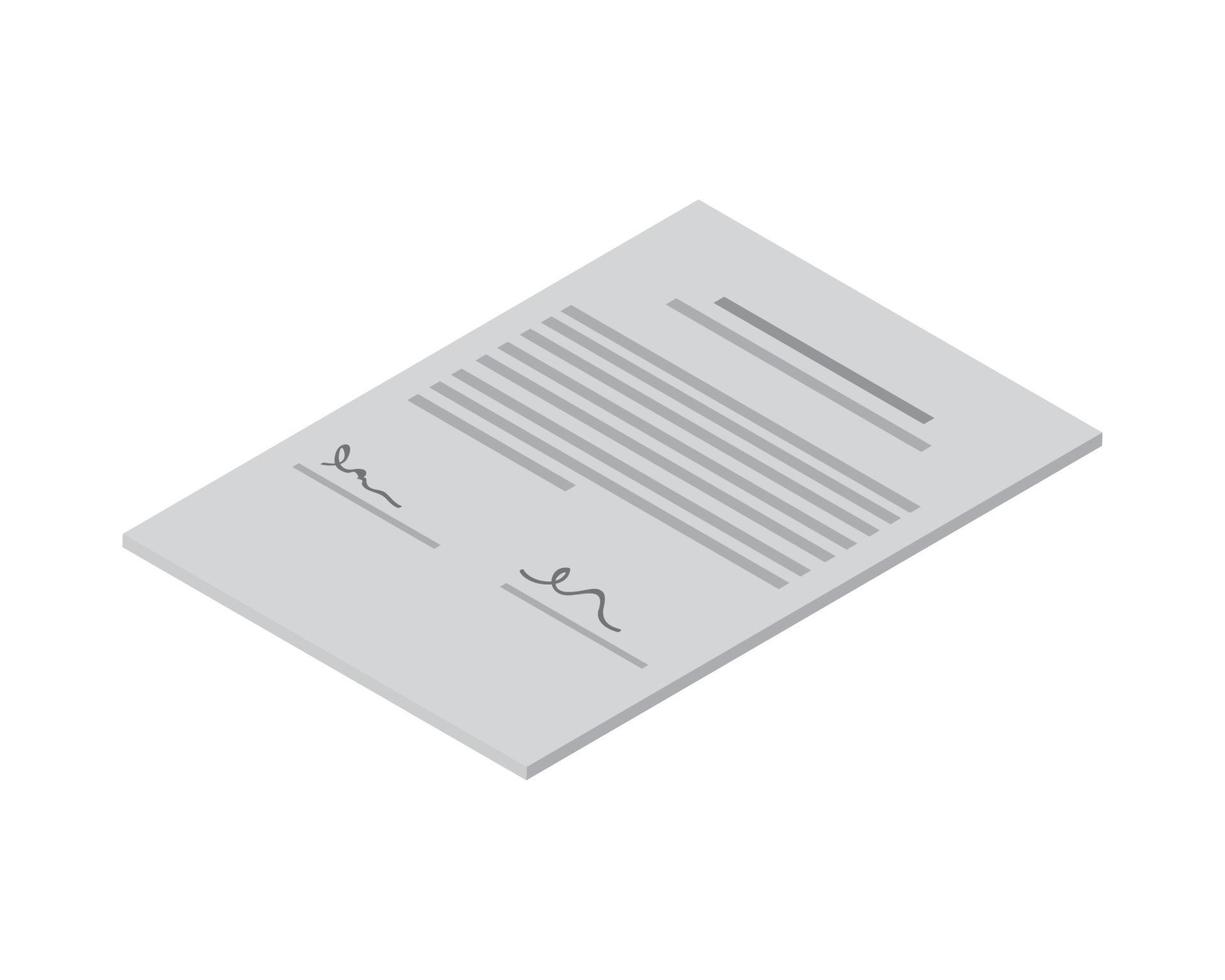 document with signature vector