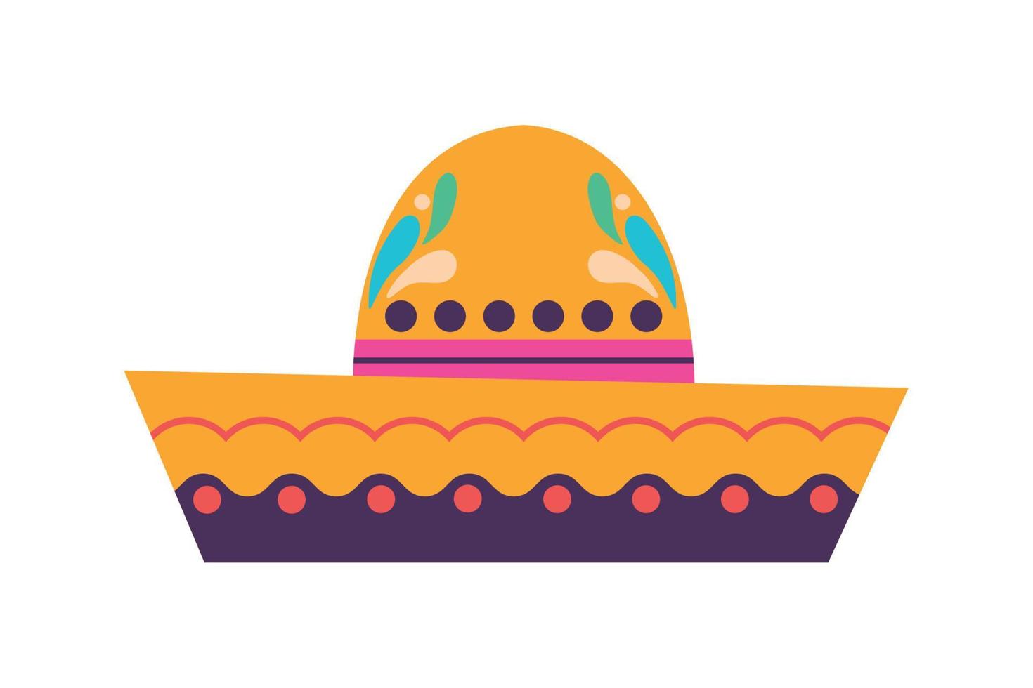 mexican traditional hat vector