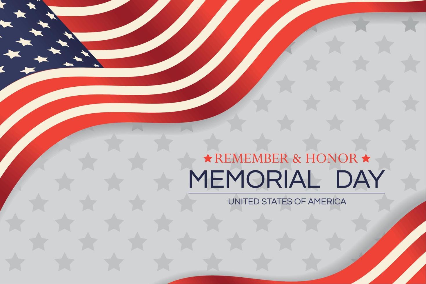 memorial day american celebration vector