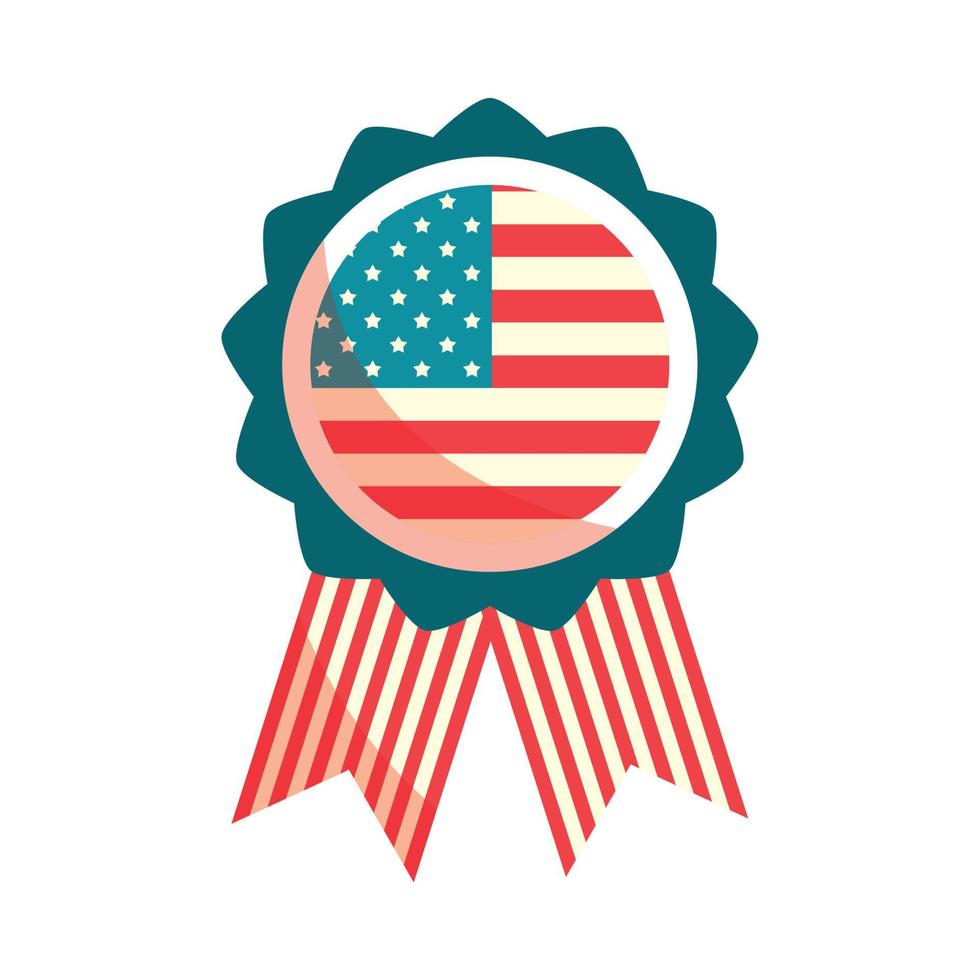 USA flag rosette vector