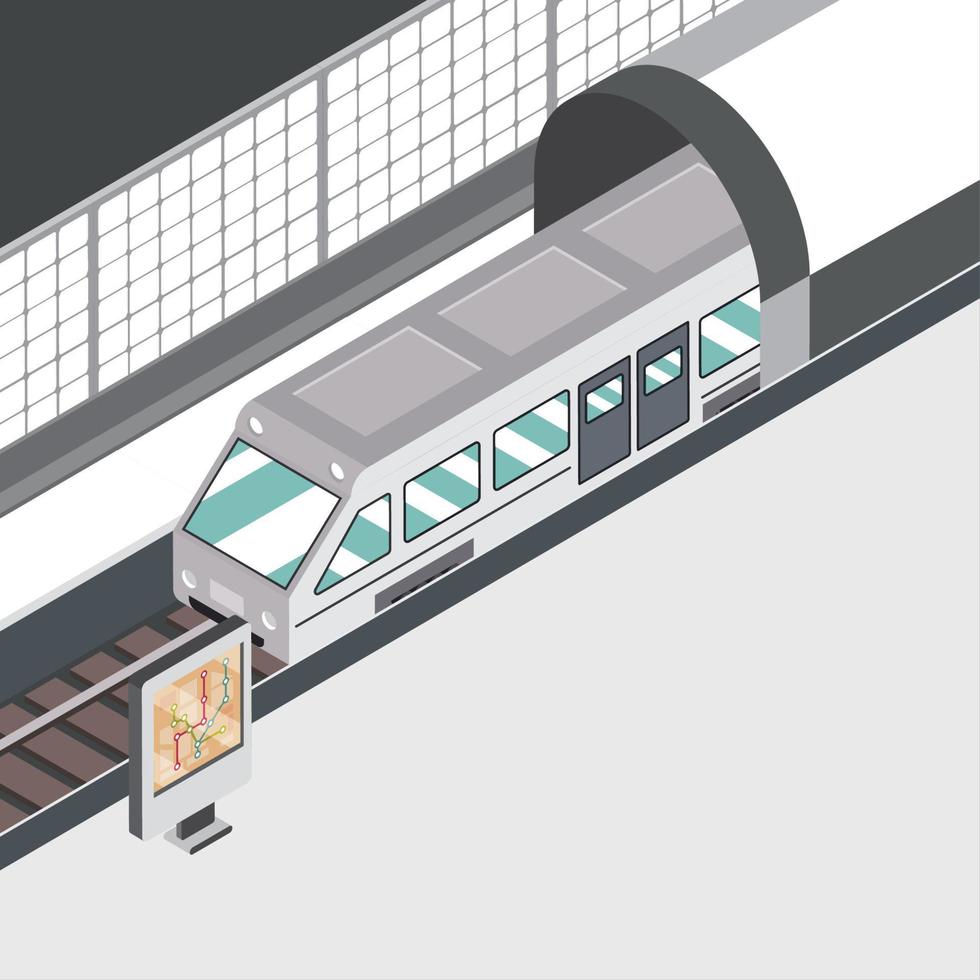 metro y mapa vector