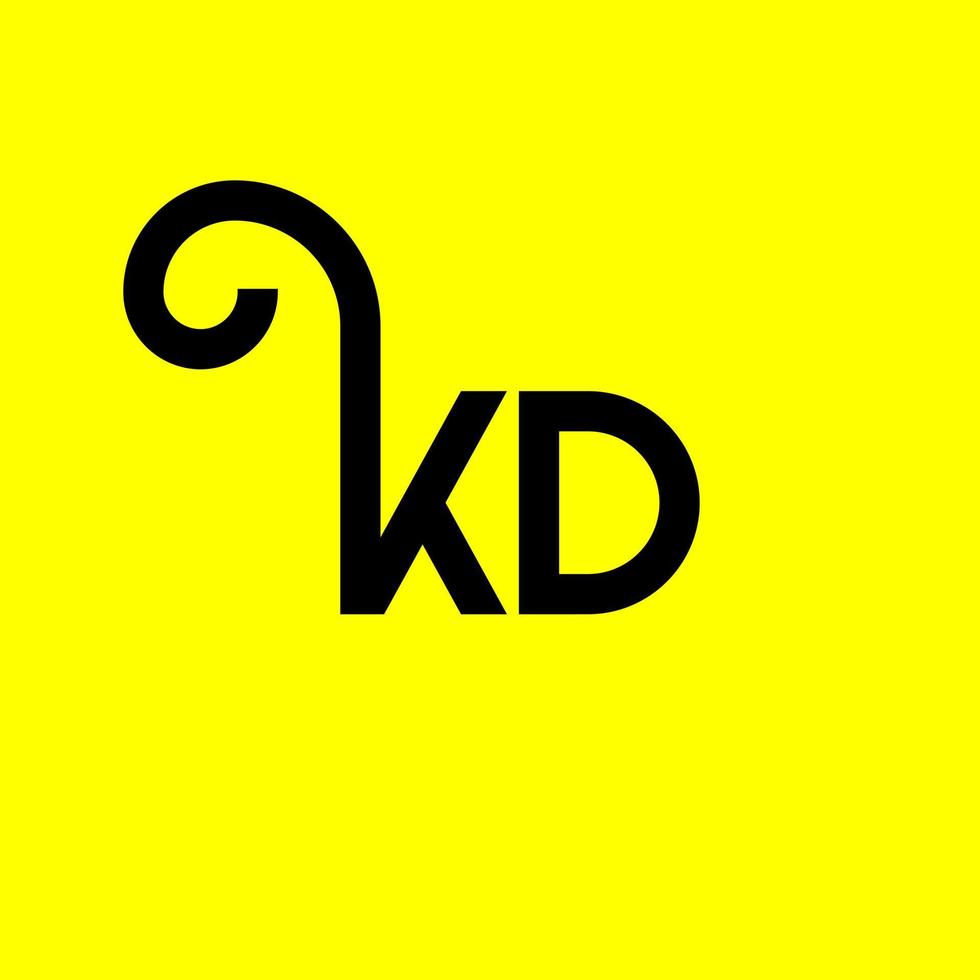 KD letter logo design on black background. KD creative initials letter logo concept. kd letter design. KD white letter design on black background. K D, k d logo vector