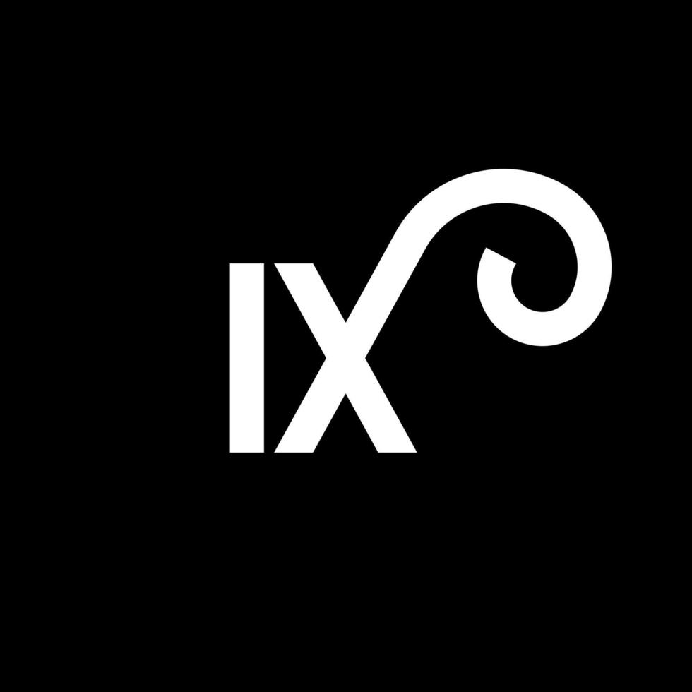 IX letter logo design on black background. IX creative initials letter logo concept. ix letter design. IX white letter design on black background. I X, i x logo vector