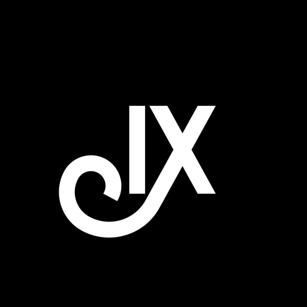 IX letter logo design on black background. IX creative initials letter logo concept. ix letter design. IX white letter design on black background. I X, i x logo vector