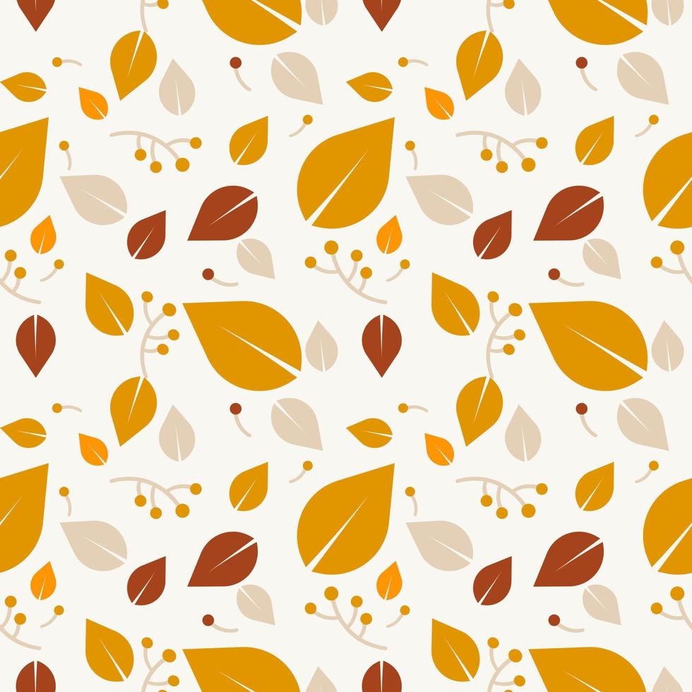 Seamless pattern Autumn leaves pattern vector