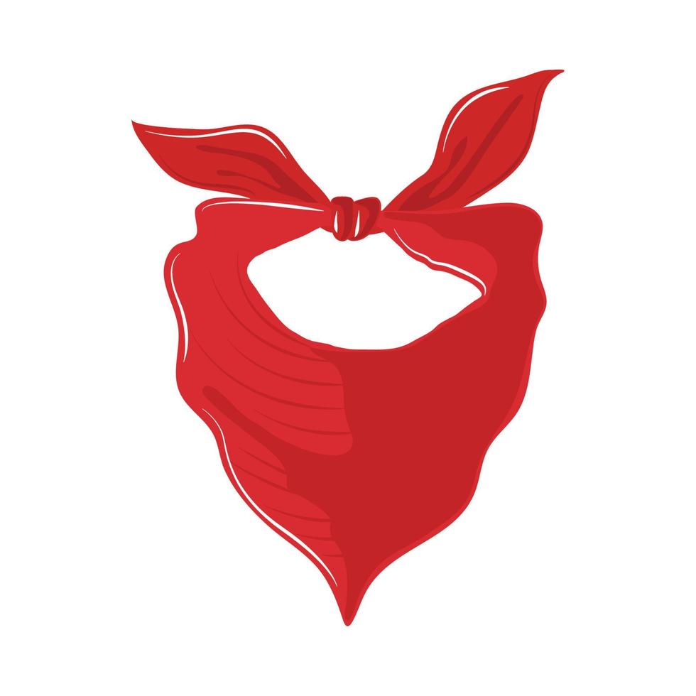 icono de pañuelo rojo vector