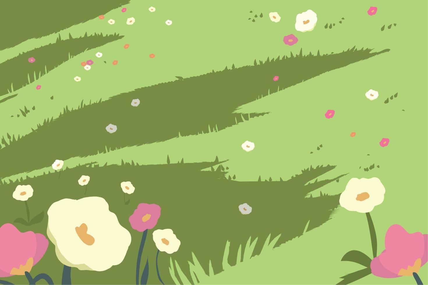 field with flowers vector