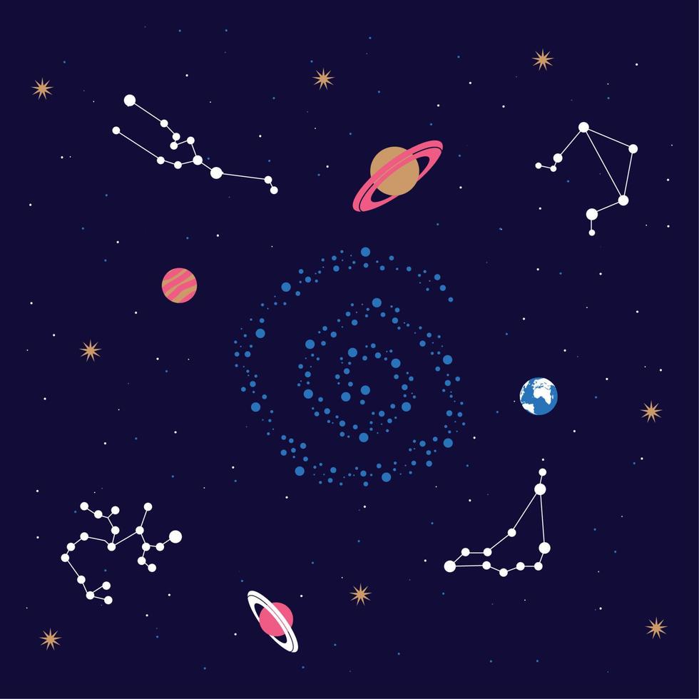 milkyway space scene vector