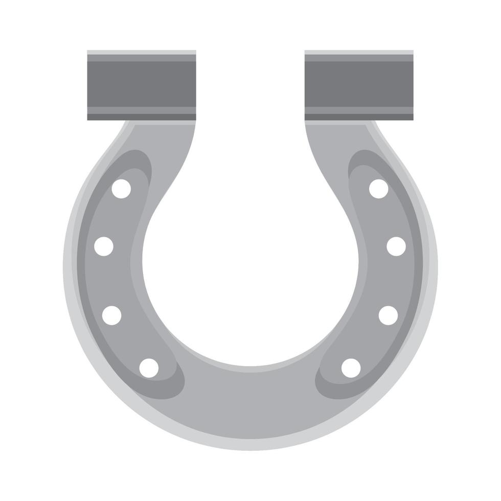 horseshoe icon flat vector