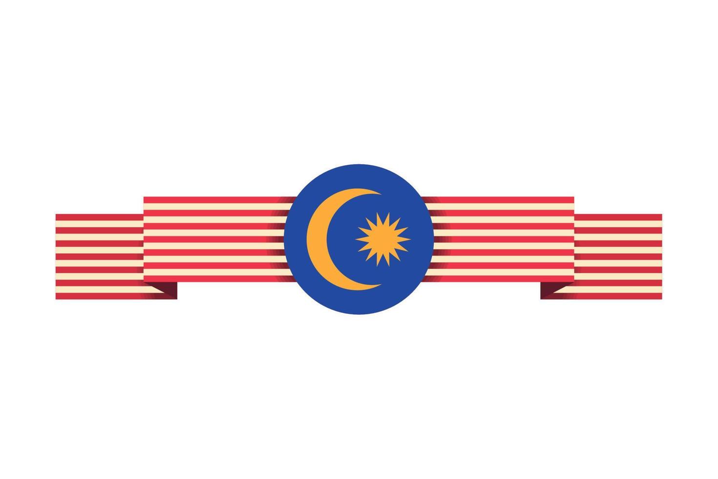 patriotismo de la bandera de malasia vector