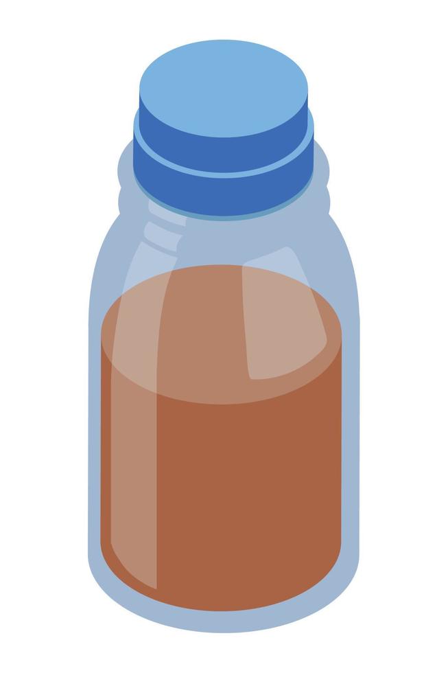 glass bottle isometric vector