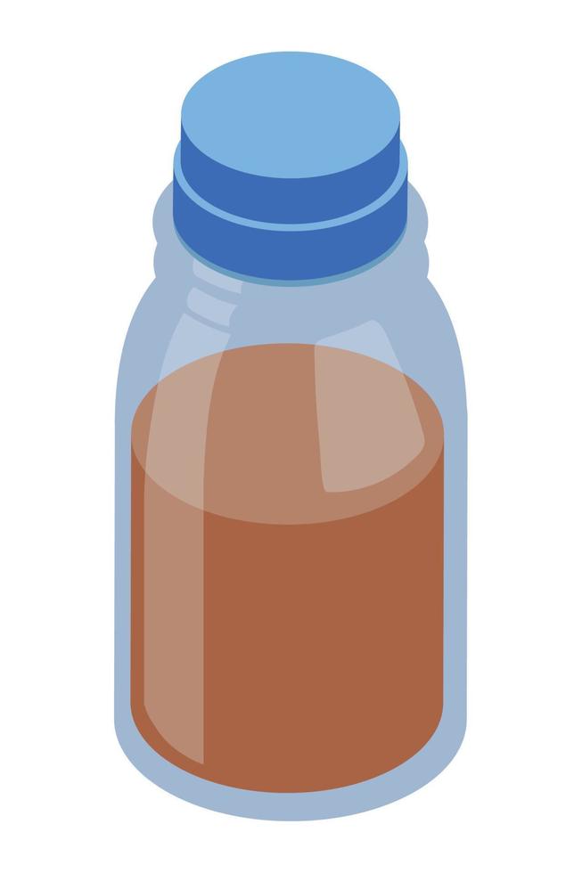 botella de vidrio isométrica vector