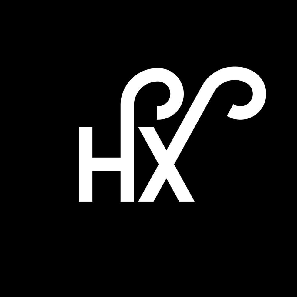 diseño de logotipo de letra hq sobre fondo negro. concepto de logotipo de letra de iniciales creativas hq. diseño de carta hq. hq diseño de letras blancas sobre fondo negro. hq, logotipo de hq vector