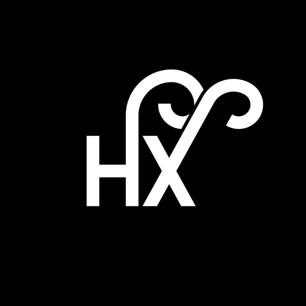 diseño de logotipo de letra hq sobre fondo negro. concepto de logotipo de letra de iniciales creativas hq. diseño de carta hq. hq diseño de letras blancas sobre fondo negro. hq, logotipo de hq vector