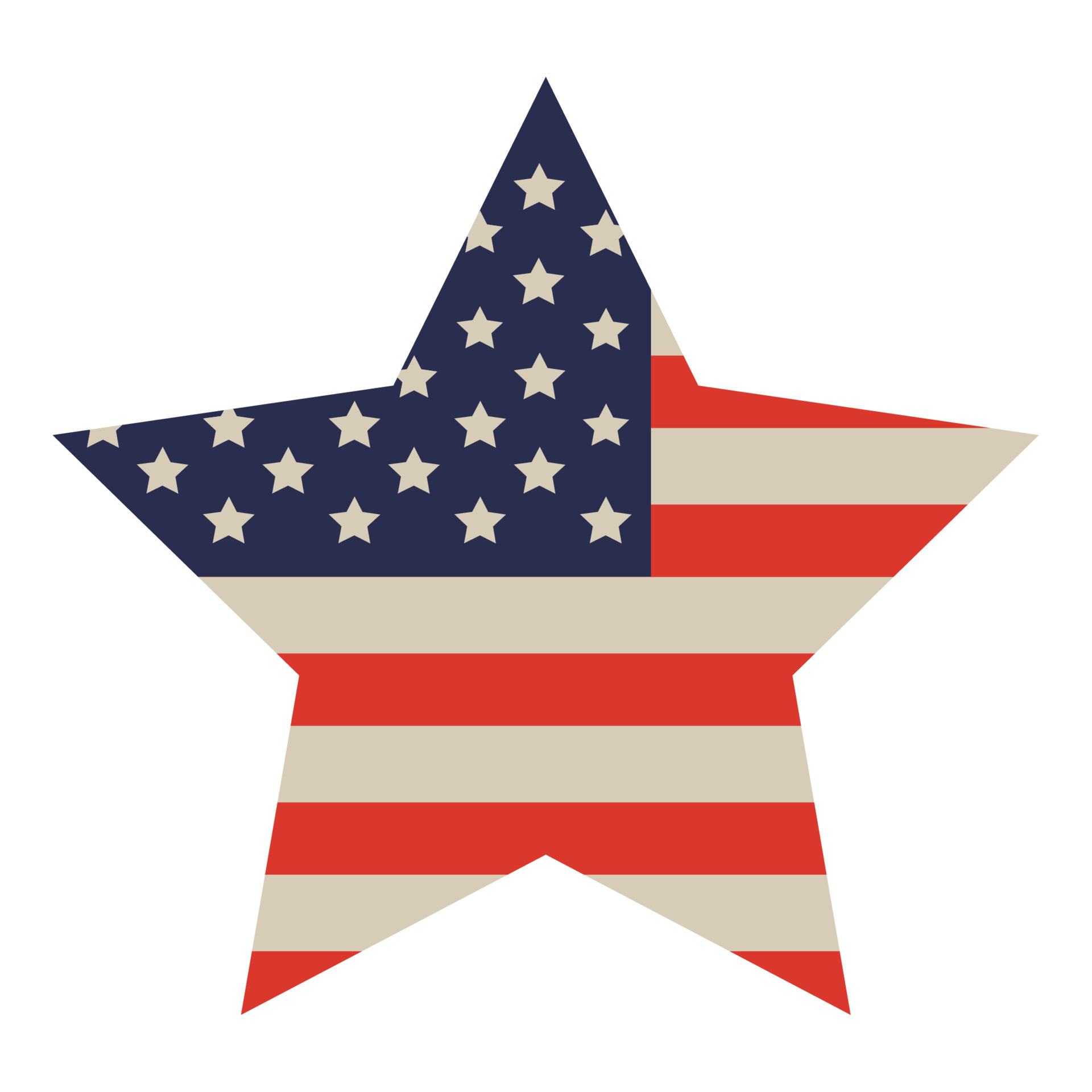 USA flag inside star 10462915 Vector Art at Vecteezy