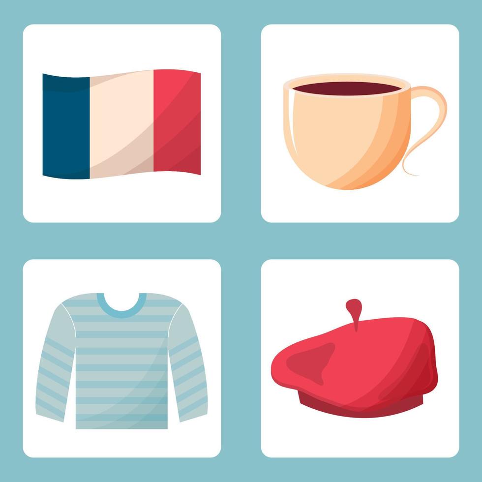 france culture icons vector