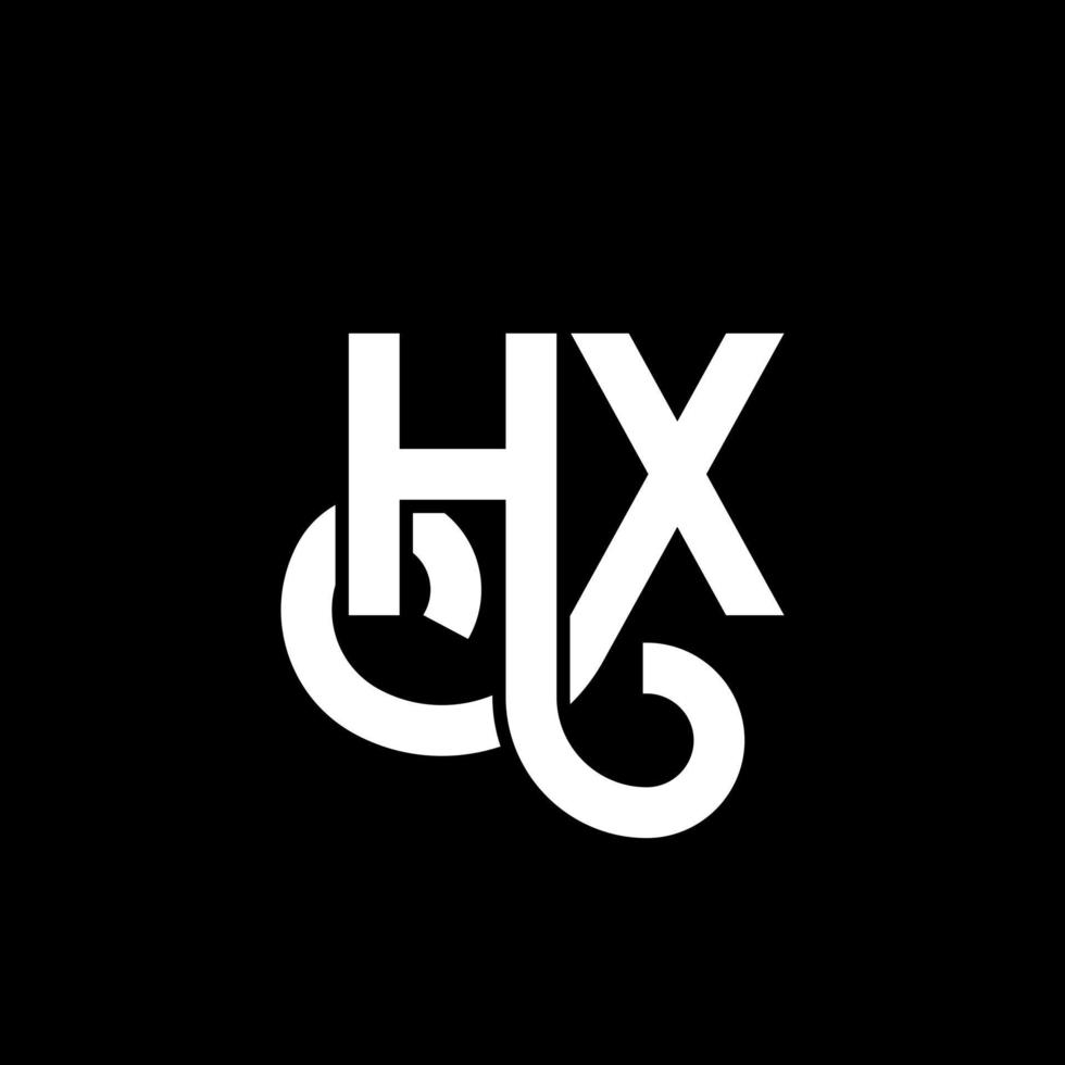 diseño de logotipo de letra hq sobre fondo negro. concepto de logotipo de letra de iniciales creativas hq. diseño de carta hq. hq diseño de letras blancas sobre fondo negro. hq, logotipo de hq vector