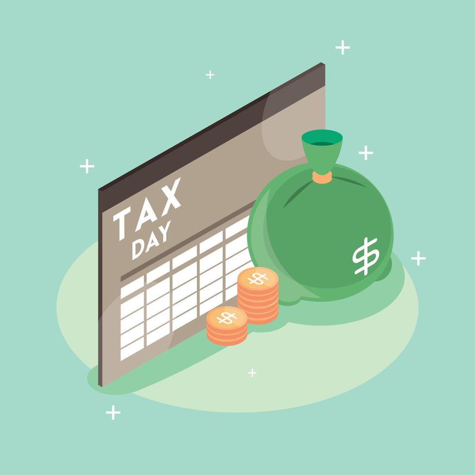 tax day money vector