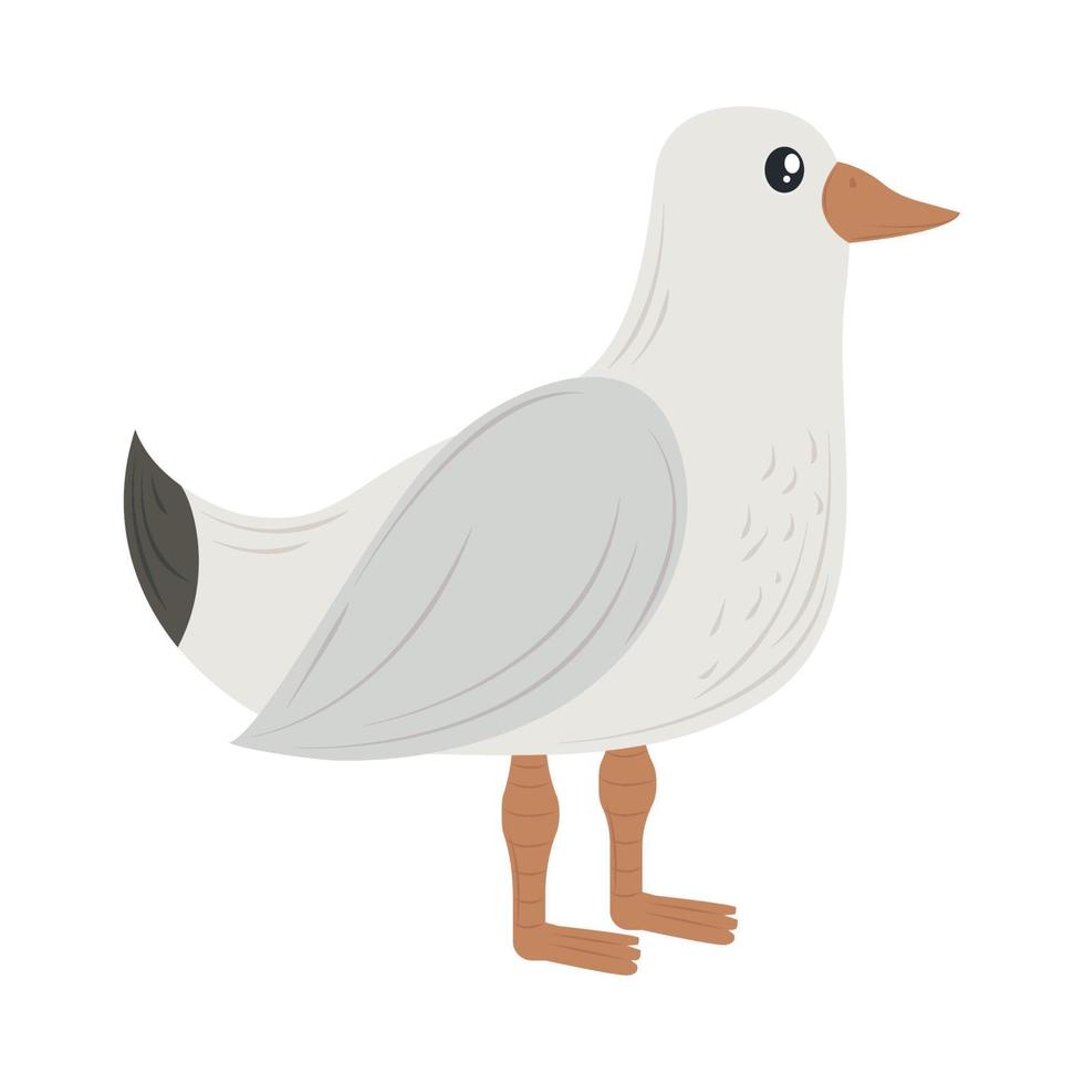 seagull icon flat vector