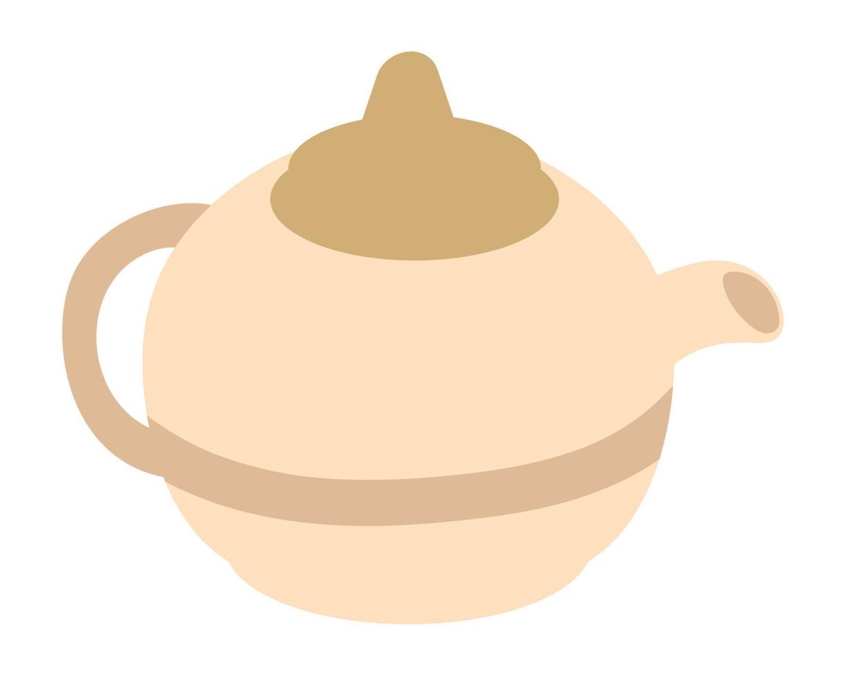 ceramic teapot icon vector