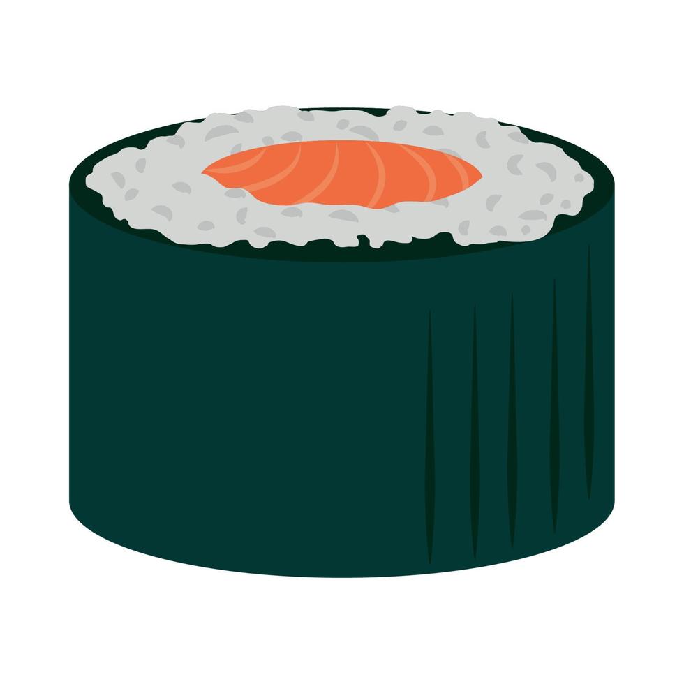 sushi salmon and rice vector