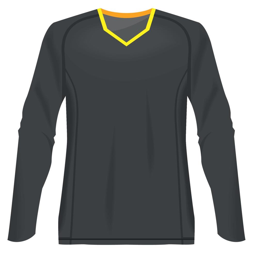 long sleeve jersey front vector