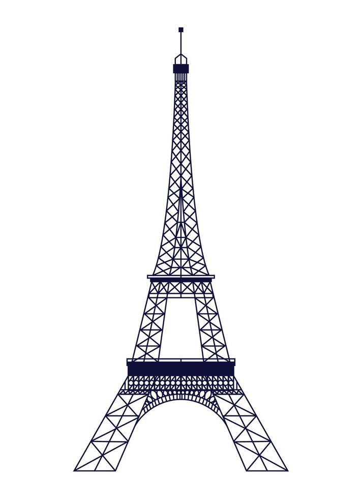 eiffel tower landmark vector