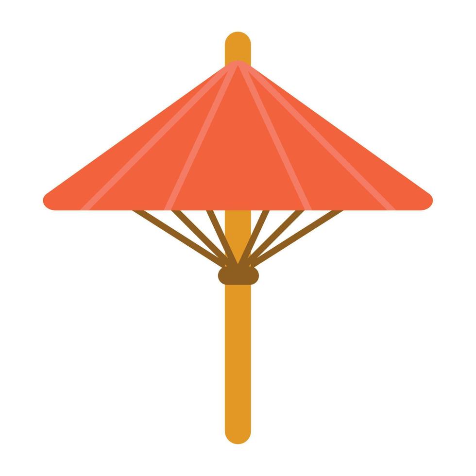 japanese culture architecture umbrella vector
