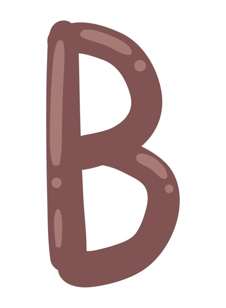 kid alphabet letter B vector