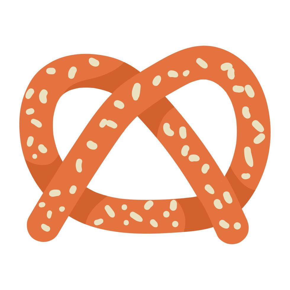 comida de panadería de pretzel vector