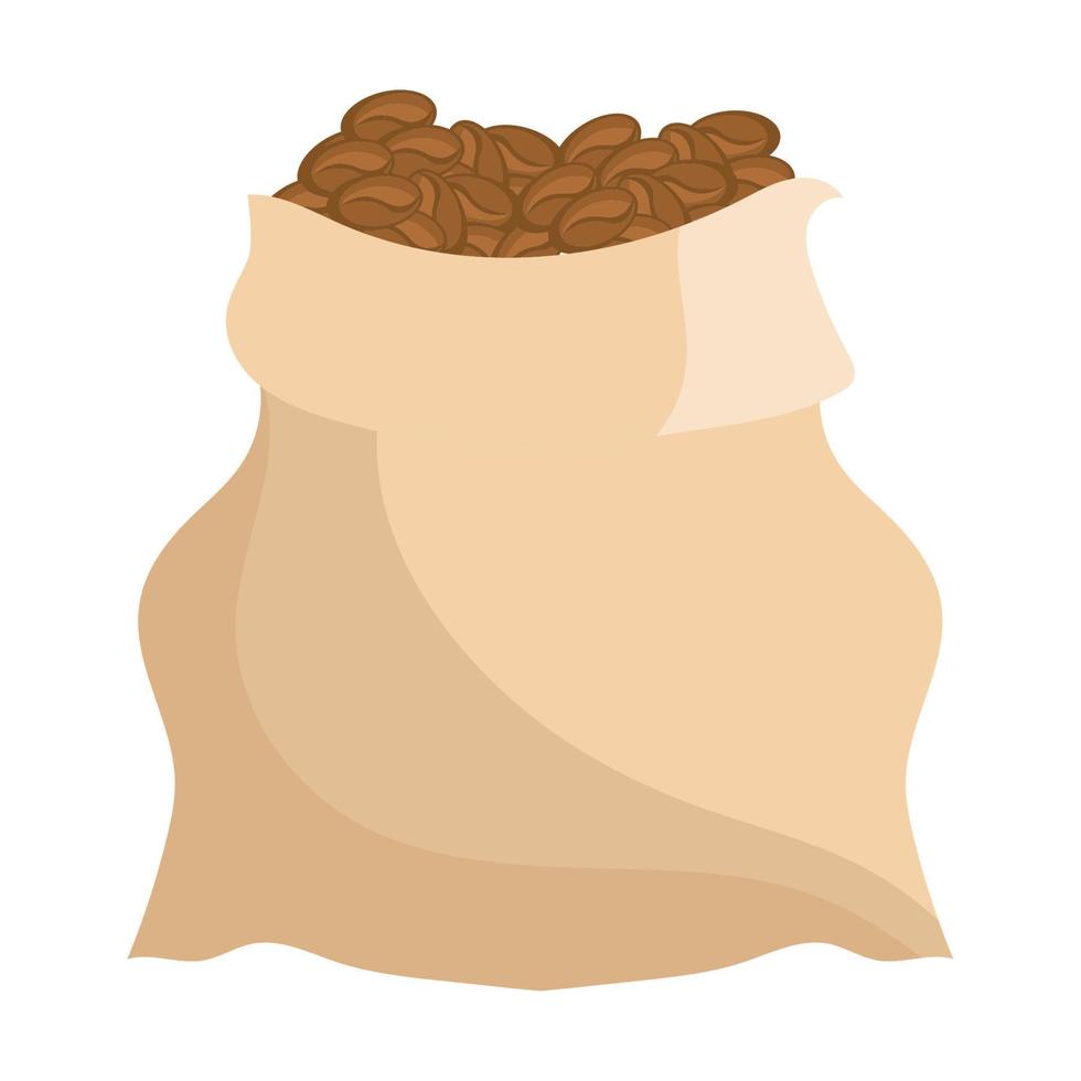 coffee sack with grains vector