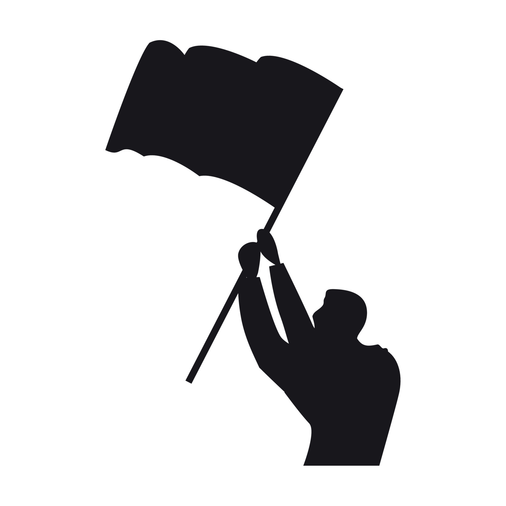 Person waving flag silhouette 10463394 vector art at vecteezy