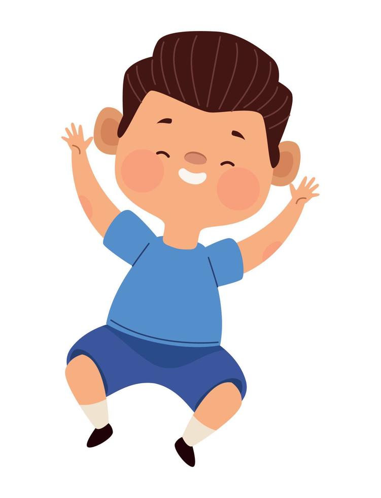 little boy jumping vector