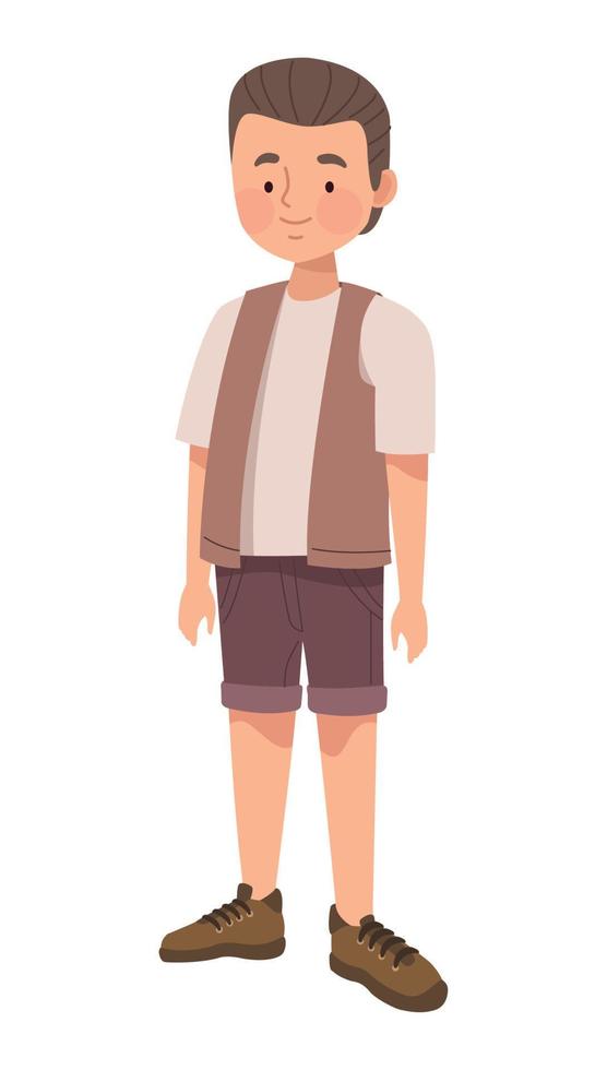 tourist man standing vector