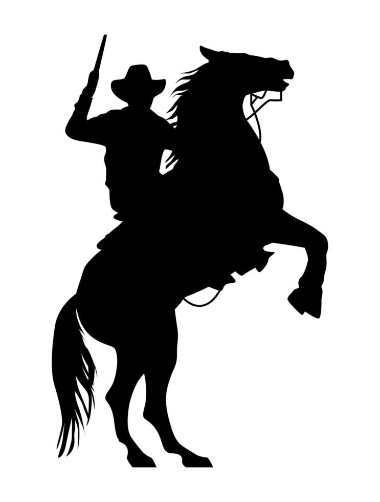 cowboy with weapon vector