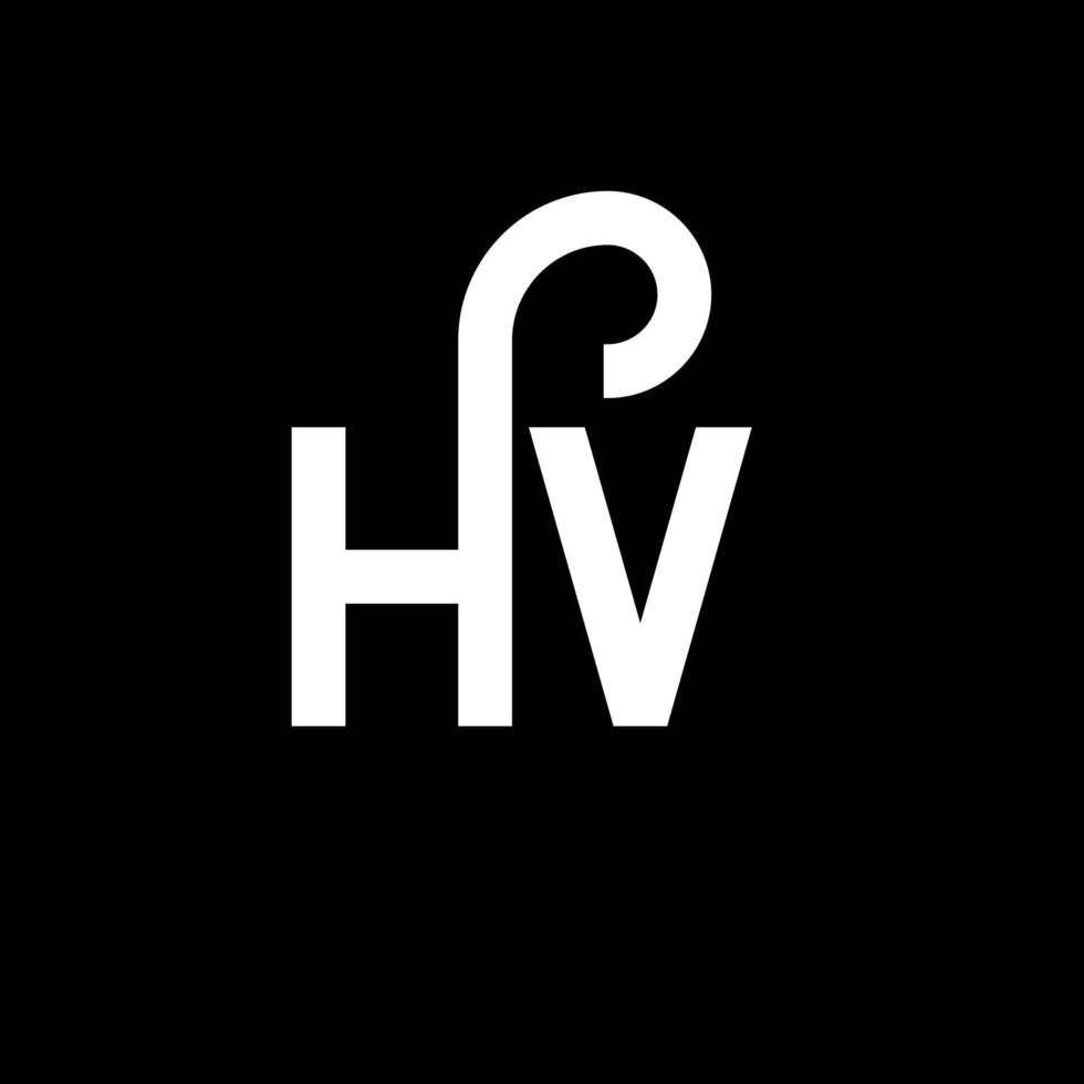 HV letter logo design on black background. HV creative initials letter logo concept. hv letter design. HV white letter design on black background. H V, h v logo vector