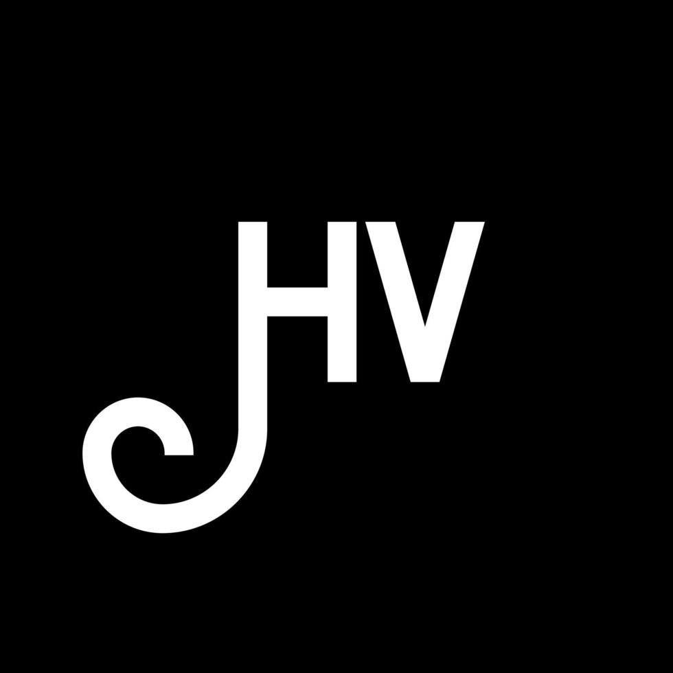 HV letter logo design on black background. HV creative initials letter logo concept. hv letter design. HV white letter design on black background. H V, h v logo vector