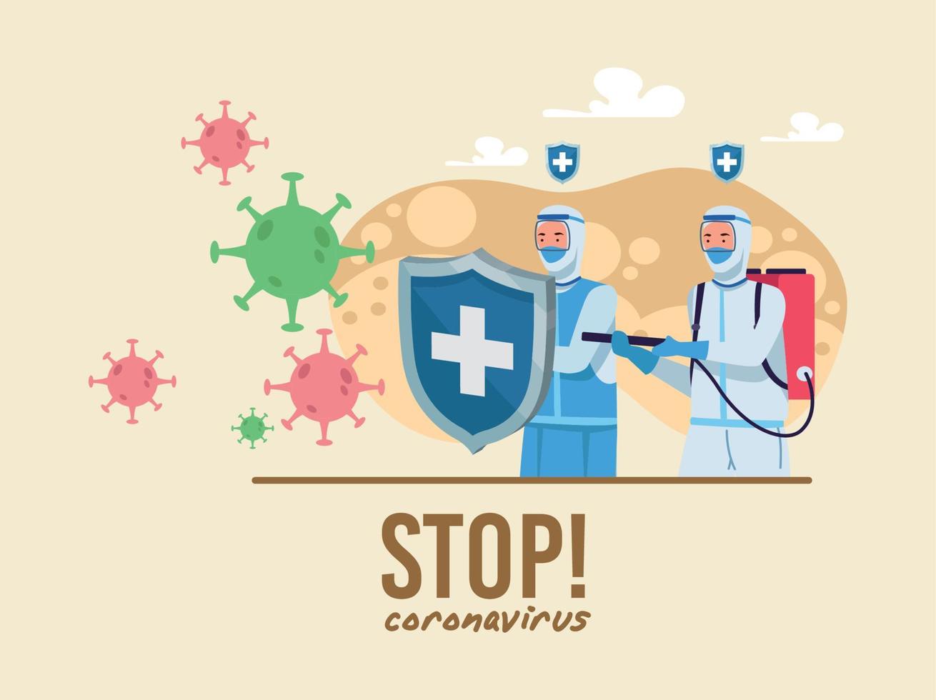 stop coronavirus design vector