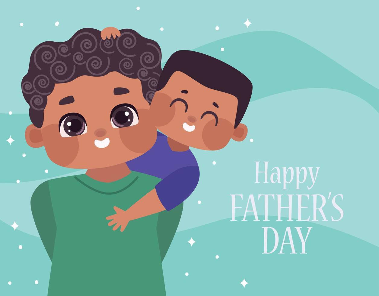 fathers day lettering poster vector