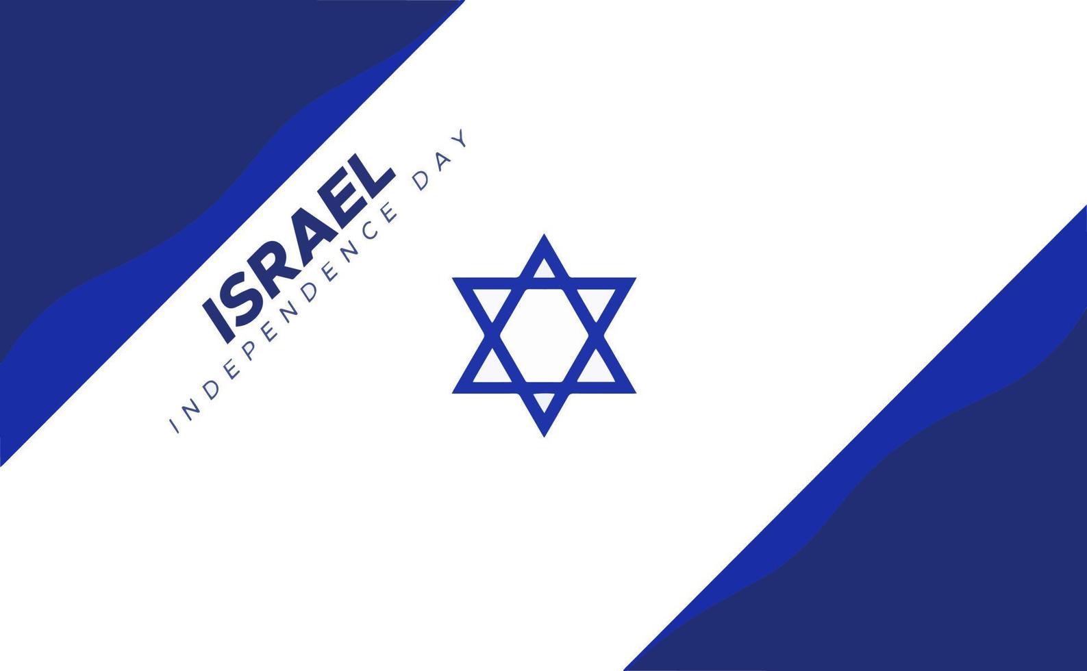 diseño de banner de independencia simple ilustración de vector de día de independencia de israel