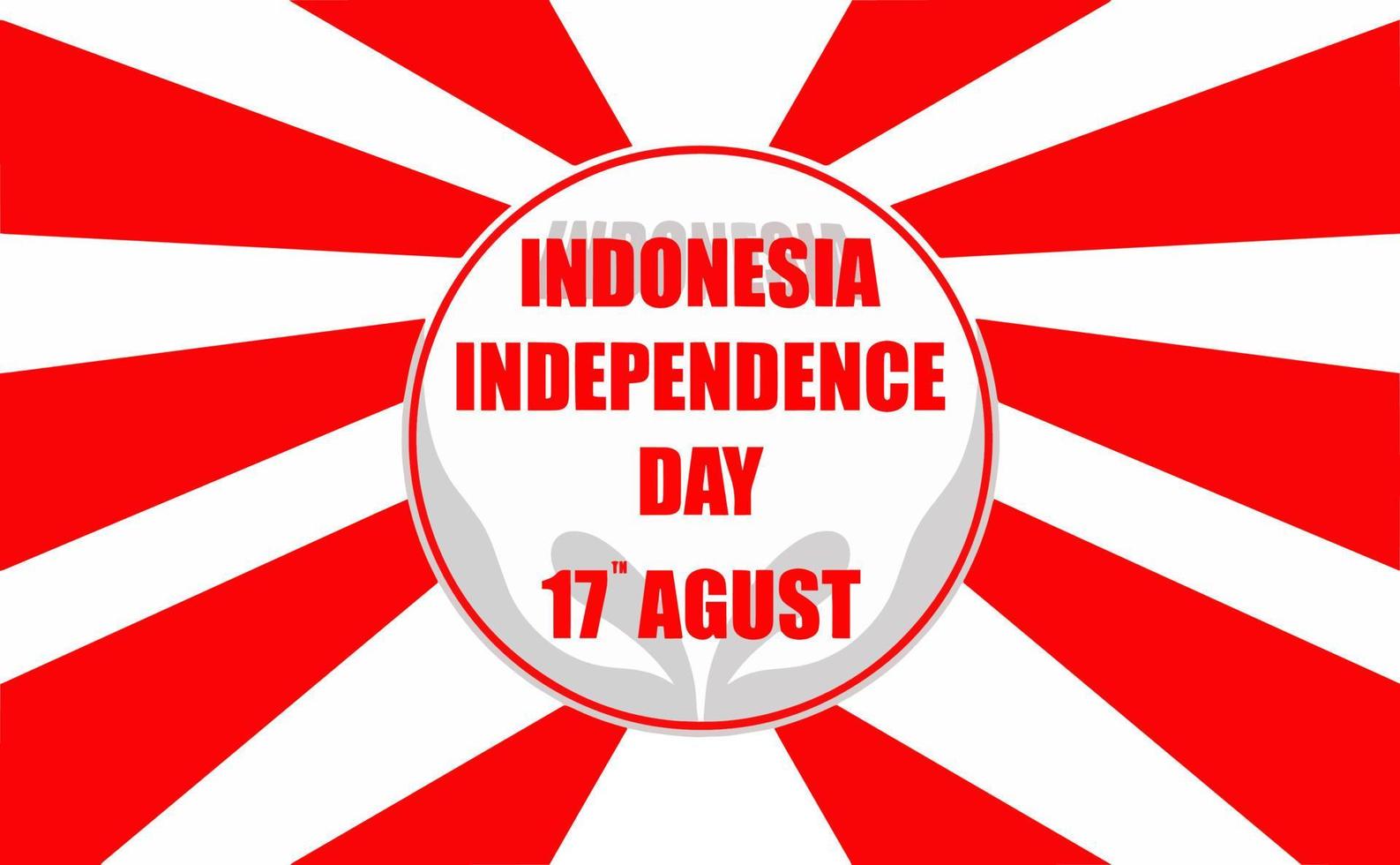 August 17th. Indonesian Independence Day greeting card, banner and logo texture background vector