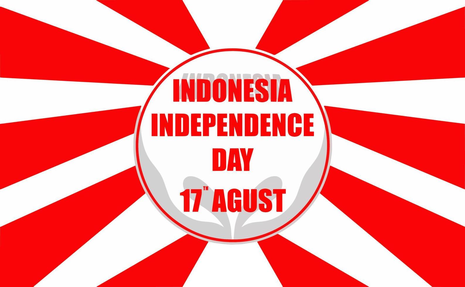 17 de agosto tarjeta de felicitación del día de la independencia de indonesia, banner y fondo de textura de logotipo vector