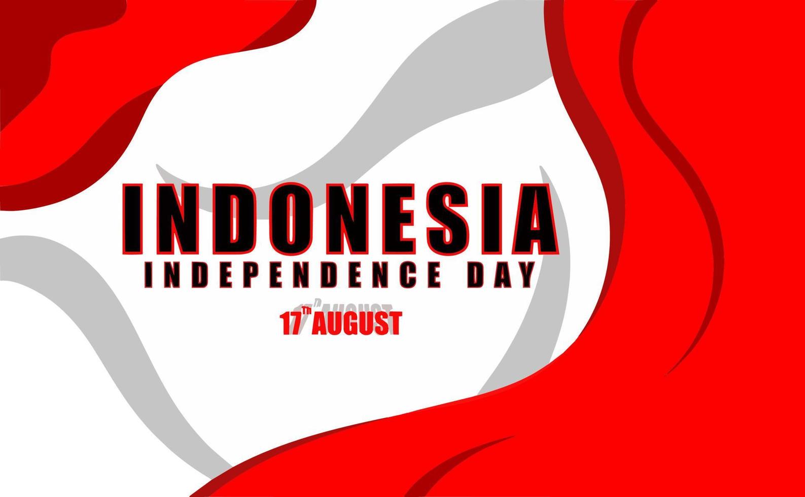 August 17th. Indonesian Independence Day greeting card, banner and logo texture background vector