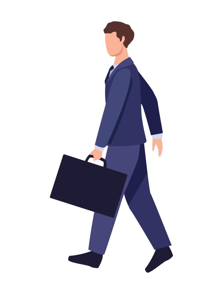 elegant businessman walking vector