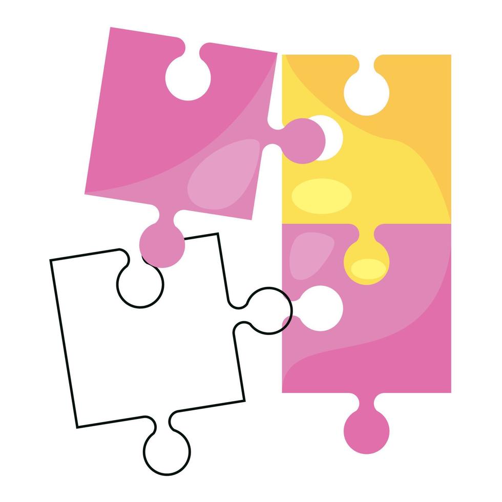 Isolated puzzle icon vector